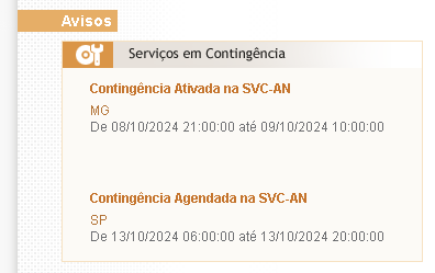 Avisos de Contingência